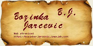 Božinka Jarčević vizit kartica